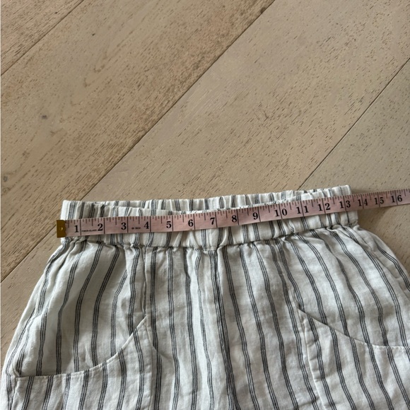 New Quince White Striped Linen Pants S - Picture 7 of 9